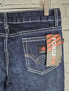 FORGE FR | flame resistant dark wash straight leg blue jeans